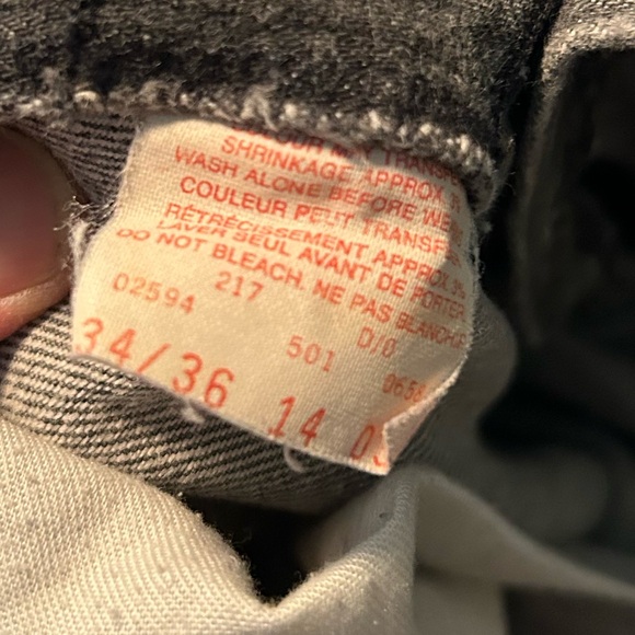 Vintage Levi 501 Jeans 34x36 - Picture 4 of 4
